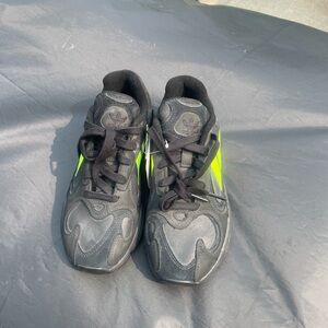 adidas Kids Sneakers Black and Neon Green